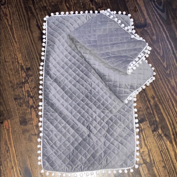 Other - Pillow covers Set of 2 gray w pompoms king soft